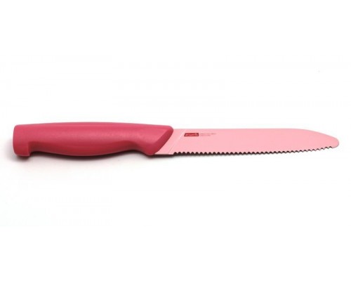 Нож кухонный с зубчиками Microban 13см Розовый