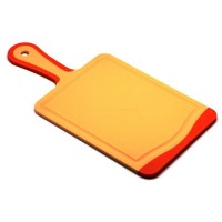 Кухонная доска с ручкой Microban FLUTTO 35*18см Оранжевая