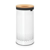 Бак для белья с пробковой крышкой 35 л Белый Brabantia