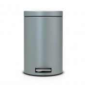 Ведро для мусора с педалью Brabantia 12л мятный металлик