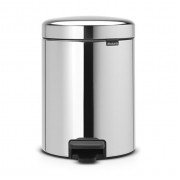 Мусорный бак Brabantia с педалью newIcon 5л, стальной полированный
