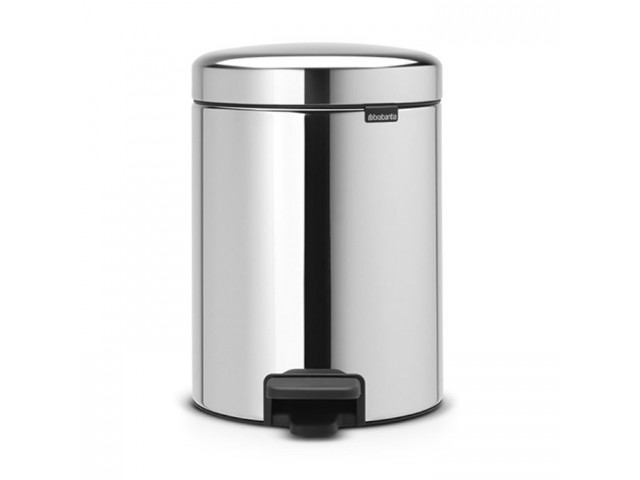 Мусорный бак Brabantia с педалью newIcon 5л, стальной полированный