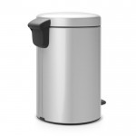 Мусорный бак newicon 12 л Серый металлик Brabantia с педалью