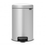 Мусорный бак newicon 12 л Серый металлик Brabantia с педалью