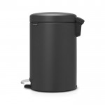 Мусорный бак newicon 12 л Минерально-графитовый Brabantia с педалью