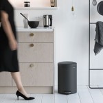 Мусорный бак newicon 12 л Минерально-графитовый Brabantia с педалью