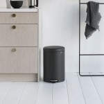 Мусорный бак newicon 12 л Минерально-графитовый Brabantia с педалью