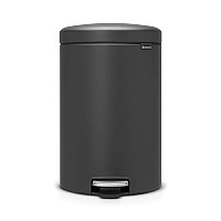 Мусорный бак Brabantia с педалью newIcon 20л Минерально-графитовый