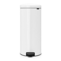Белый мусорный бак с педалью Brabantia newIcon 30л со съемным металлическим внутренним ведром