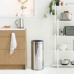 Мусорный бак Touch Bin New 30 л стальной полированный Brabantia