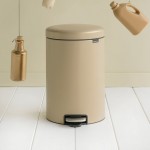 Мусорный бак newicon 12 л Минерально-золотой Brabantia с педалью Мусорный бак newicon 12 л Минерально-золотой Brabantia с педалью