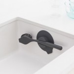Щетка для мытья посуды с держателем на присоске, Темно-серый Brabantia
