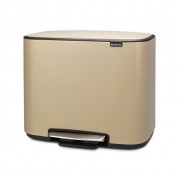 Мусорный бак Pedal Bin Bo 11 л + 23 л Минерально-золотой Brabantia