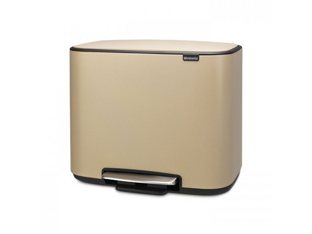 Мусорный бак Pedal Bin Bo 11 л + 23 л Минерально-золотой Brabantia