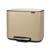 Мусорный бак Pedal Bin Bo 36 л Минерально-золотой Brabantia
