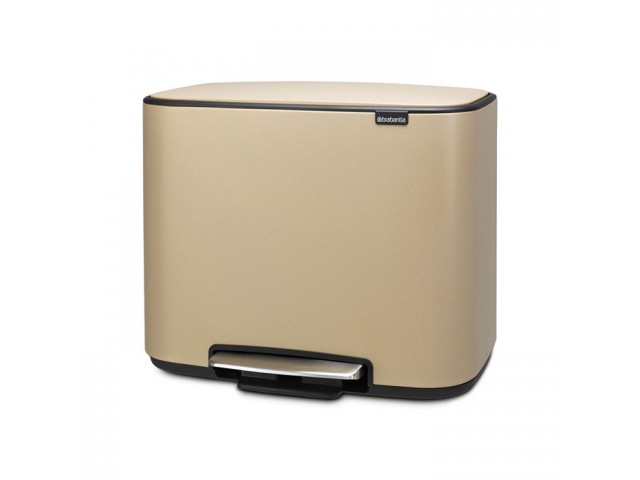 Мусорный бак Pedal Bin Bo 36 л Минерально-золотой Brabantia