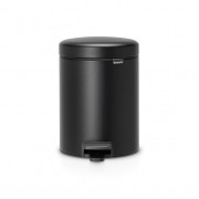Мусорный бак с педалью newIcon 5 л Brabantia черный с эффектом минерального напыления