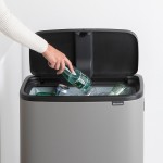 Мусорный бак Touch Bin Bo HI 60 л Brabantia минерально-серый
