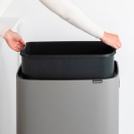 Мусорный бак Touch Bin Bo HI 60 л Brabantia минерально-серый