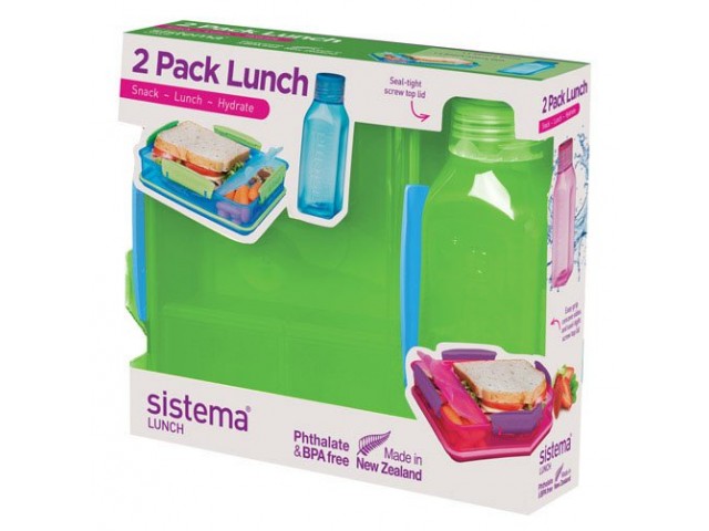 Набор Lunch: контейнер и бутылка 475мл Sistema