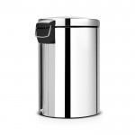 Мусорный бак Brabantia с педалью 20л со съемным металлическим внутренним ведром стальной полированный