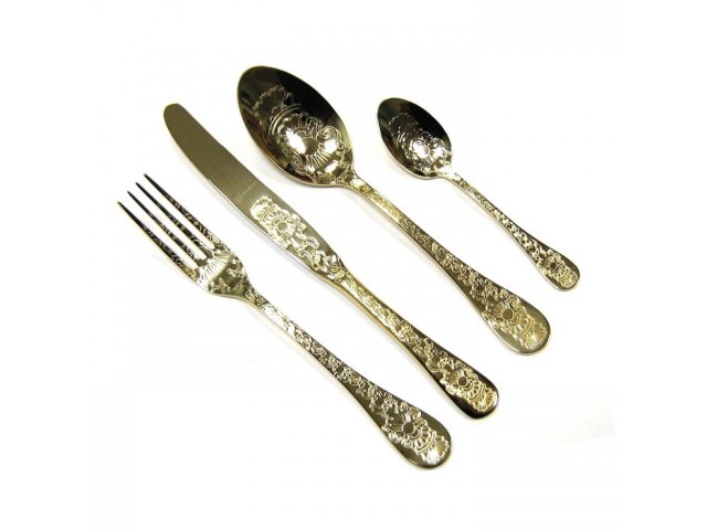 Набор столовых приборов Herdmar Santamarta Gold на 6 персон 24 предмета