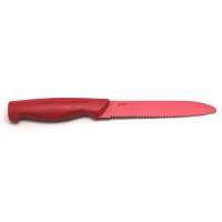 Нож кухонный с зубчиками Microban 13см Красный