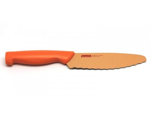 Нож универсальный с зубчиками Microban Оранжевый 15см