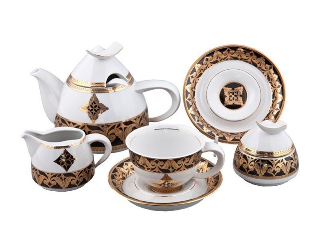 Сервиз чайный Rudolf Kampf Кельт 2298 на 6 персон 15 предметов с чайником 1,2 л в подарочном коробе