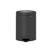 Мусорный бак с педалью newIcon 5 л Brabantia минерально-графитовый