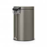 Ведро для мусора с педалью Brabantia 12л платиновый