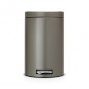 Ведро для мусора с педалью Brabantia 12л платиновый