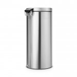 Мусорный бак Brabantia с педалью 30л со съемным металлическим внутренним ведром стальной матовый