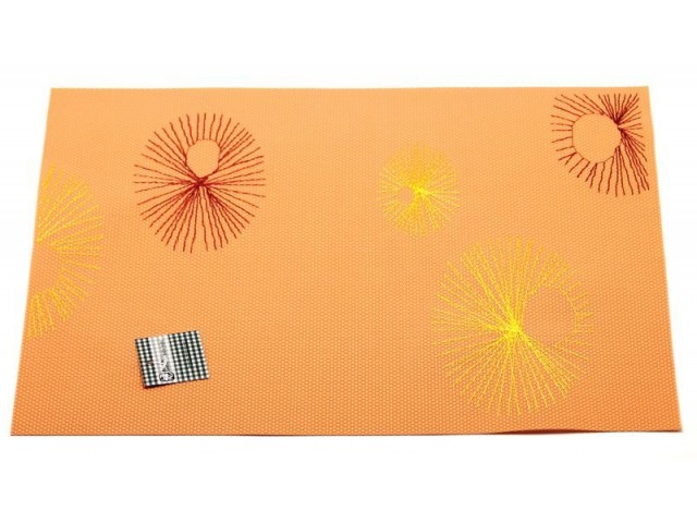 Подставка под горячее Hans & Gretchen полимер 30*40см оранжевая круги