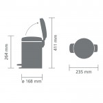 Мусорный бак с педалью newIcon 3 л Brabantia терракотовый Мусорный бак с педалью newIcon 3 л Brabantia терракотовый