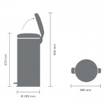 Мусорный бак с педалью newIcon 30 л Brabantia минеральная корица