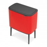 Мусорный бак Touch Bin Bo 3 х 11 л Пламенно-красный Brabantia