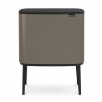 Мусорный бак Touch Bin Bo 3 х 11 л Платиновый Brabantia