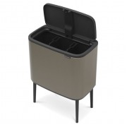 Мусорный бак Touch Bin Bo 3 х 11 л Платиновый Brabantia