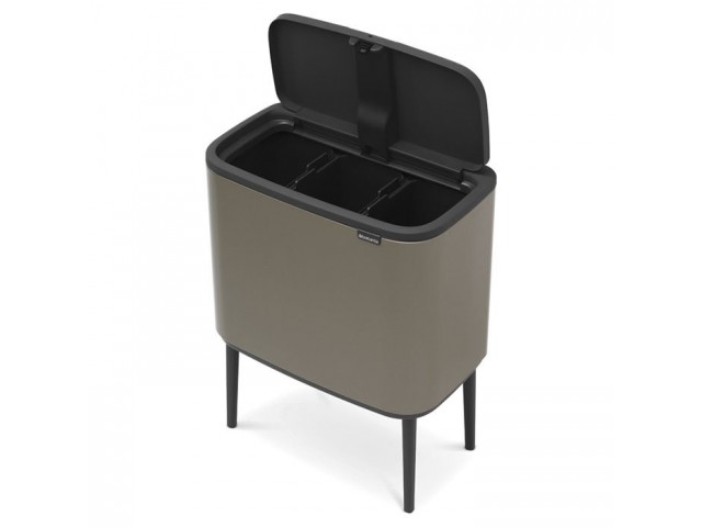 Мусорный бак Touch Bin Bo 3 х 11 л Платиновый Brabantia