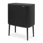 Мусорный бак Touch Bin Bo 3 х 11 л Черный матовый Brabantia