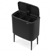 Мусорный бак Touch Bin Bo 3 х 11 л Черный матовый Brabantia