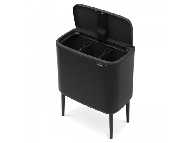 Мусорный бак Touch Bin Bo 3 х 11 л Черный матовый Brabantia