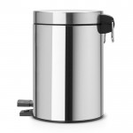 Мусорный бак Brabantia с педалью 3л Классический, стальной матовый