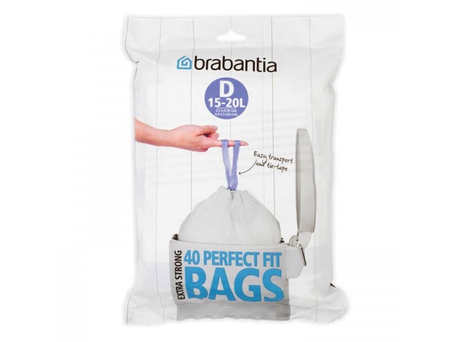 Пакет пластиковый Brabantia D 15-20л 40шт