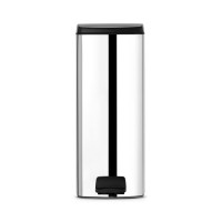 Прямоугольный мусорный бак 25л Brabantia с педалью, стальной полированный