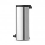 Прямоугольный мусорный бак 25л Brabantia с педалью, стальной матовый FPP