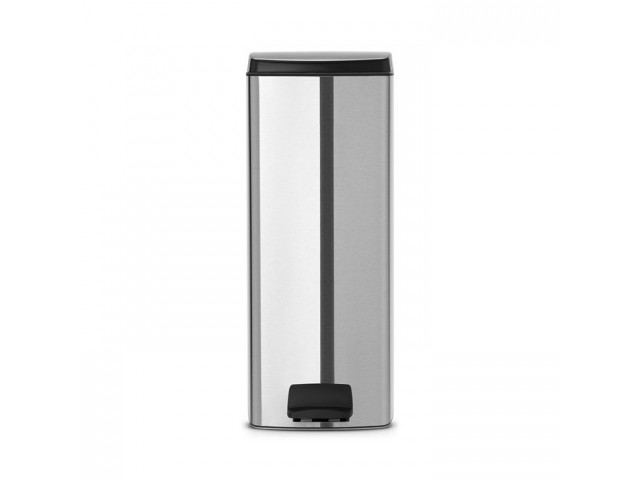 Прямоугольный мусорный бак 25л Brabantia с педалью, стальной матовый FPP
