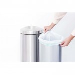 Урна для бумаг с защитой от возгорания 30 л стальной матовый Brabantia