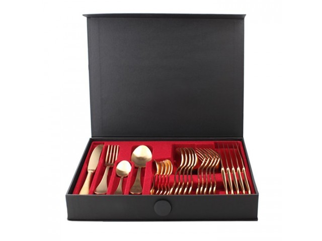 Набор столовых приборов Herdmar Rocco Old Gold на 6 персон 24 предмета